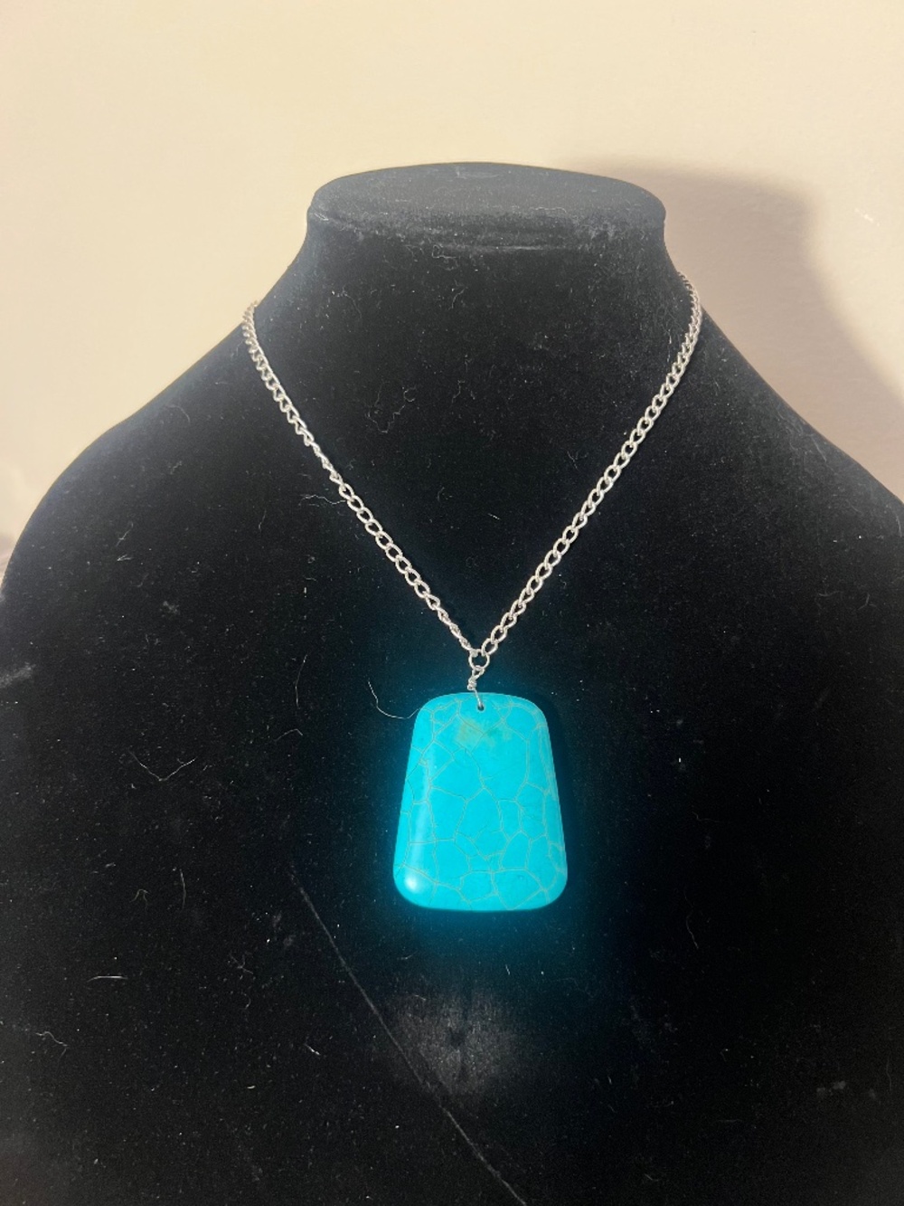 Turquoise colored Pendant necklace